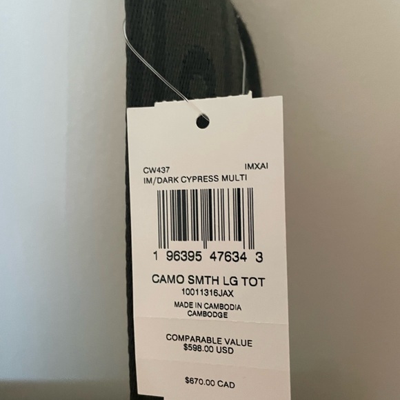 Coach Camouflage Green and Black Tote - Picture 3 of 3